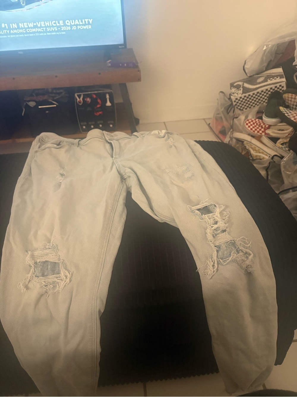 Women’s  Light BlueDistressed Ripped Jeans